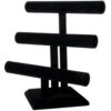 12" Triple Bar Black Velvet Jewelry Stand By Bead Landing™