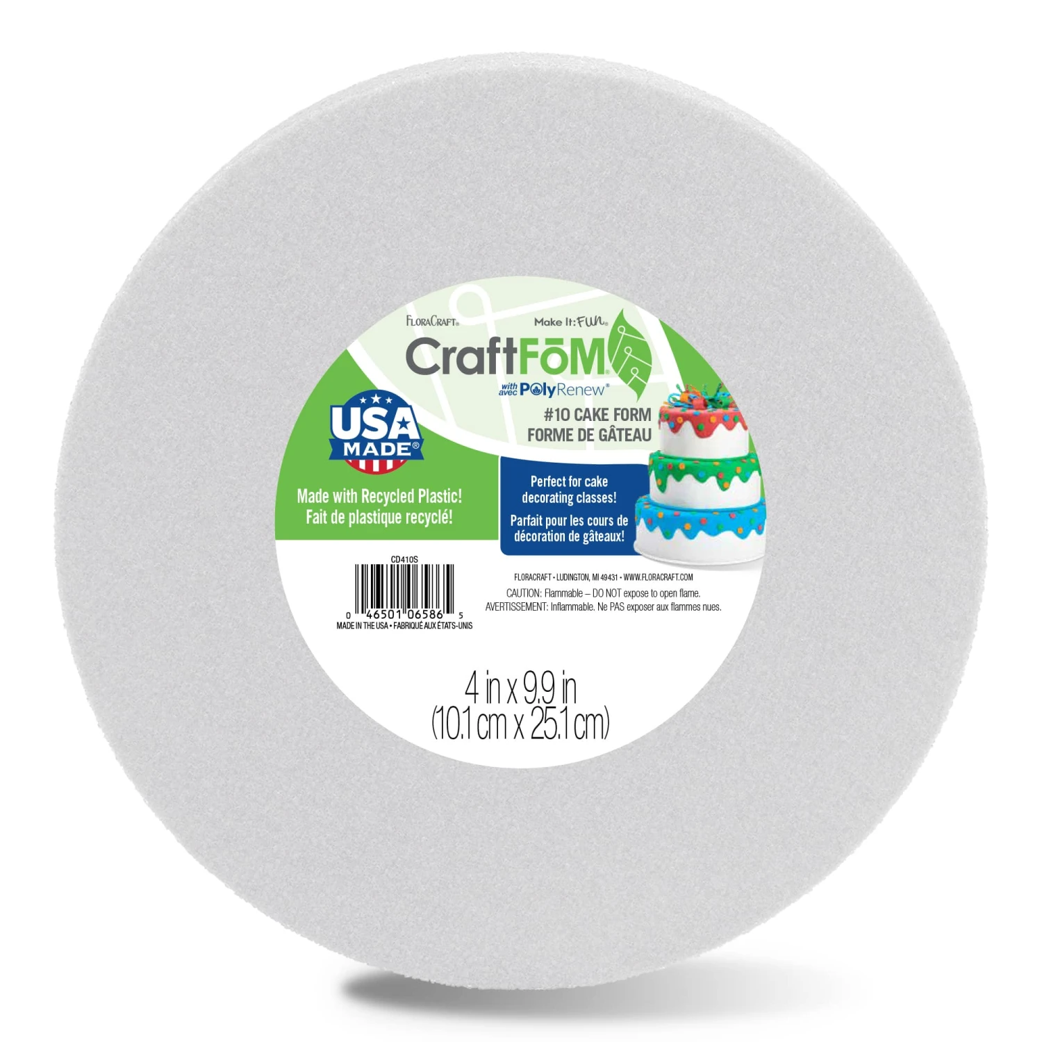 FloraCraft® CraftFōM Round Cake Form White 11 FloraCraft® CraftFōM Round Cake Form White - Image 11