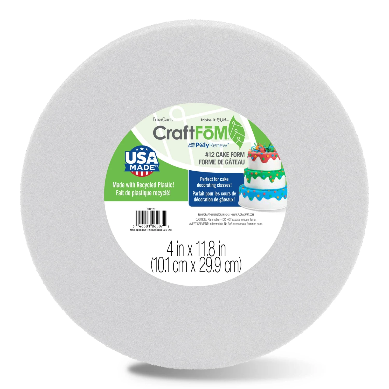 FloraCraft® CraftFōM Round Cake Form White 20 FloraCraft® CraftFōM Round Cake Form White - Image 20