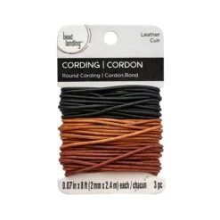 Multicolor Leather Round Cording By Bead Landing™