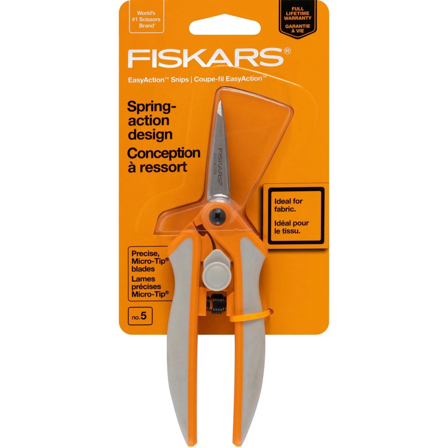 Fiskars® Micro-Tip® Easy Action™ Scissors, No. 5 1 Fiskars® Micro-Tip® Easy Action™ Scissors, No. 5