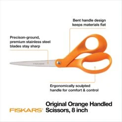 Fiskars® Premier Original Orange-Handled Scissors 18 Fiskars® Premier Original Orange-Handled Scissors -Handmade Supplies Store 10405225 10