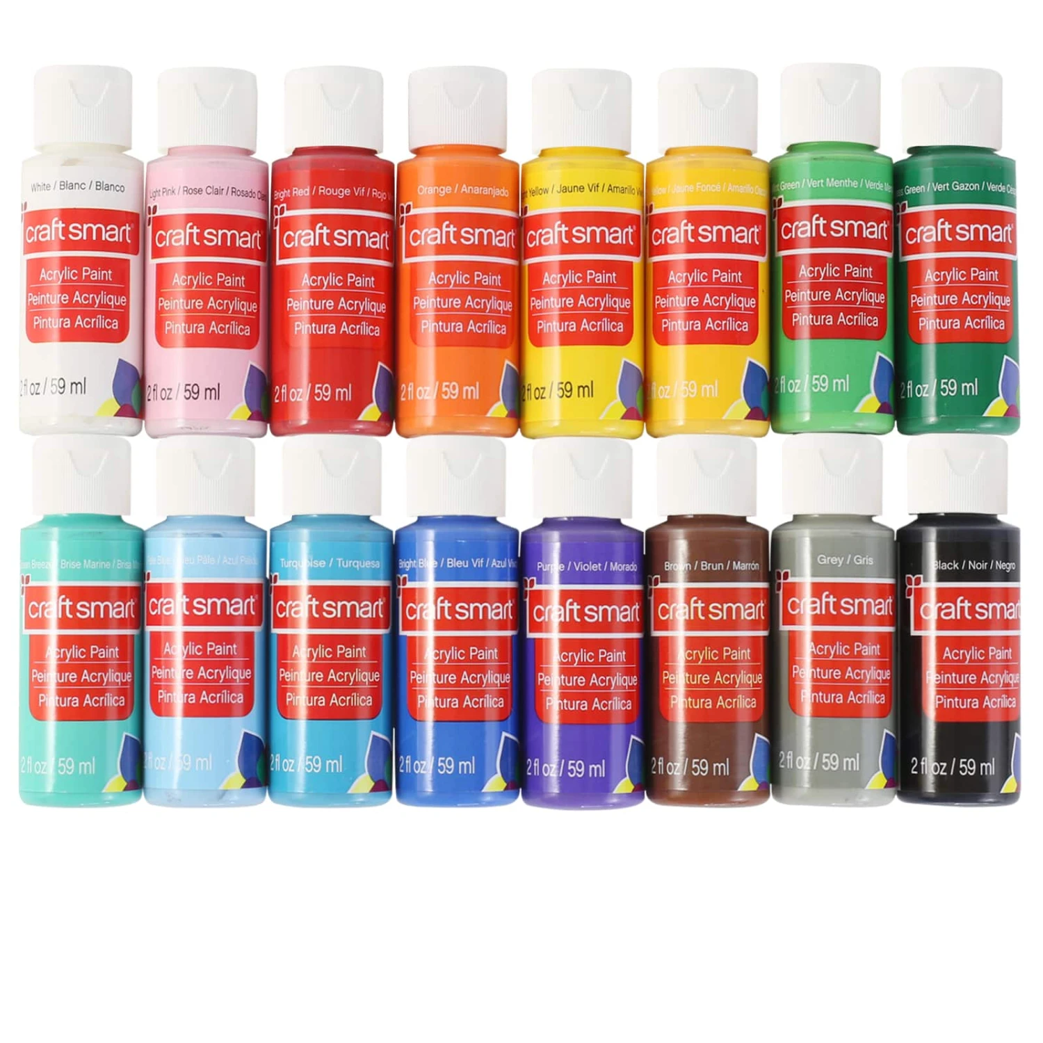 16 Color Matte Acrylic Paint Value Pack By Craft Smart® 1 16 Color Matte Acrylic Paint Value Pack By Craft Smart®