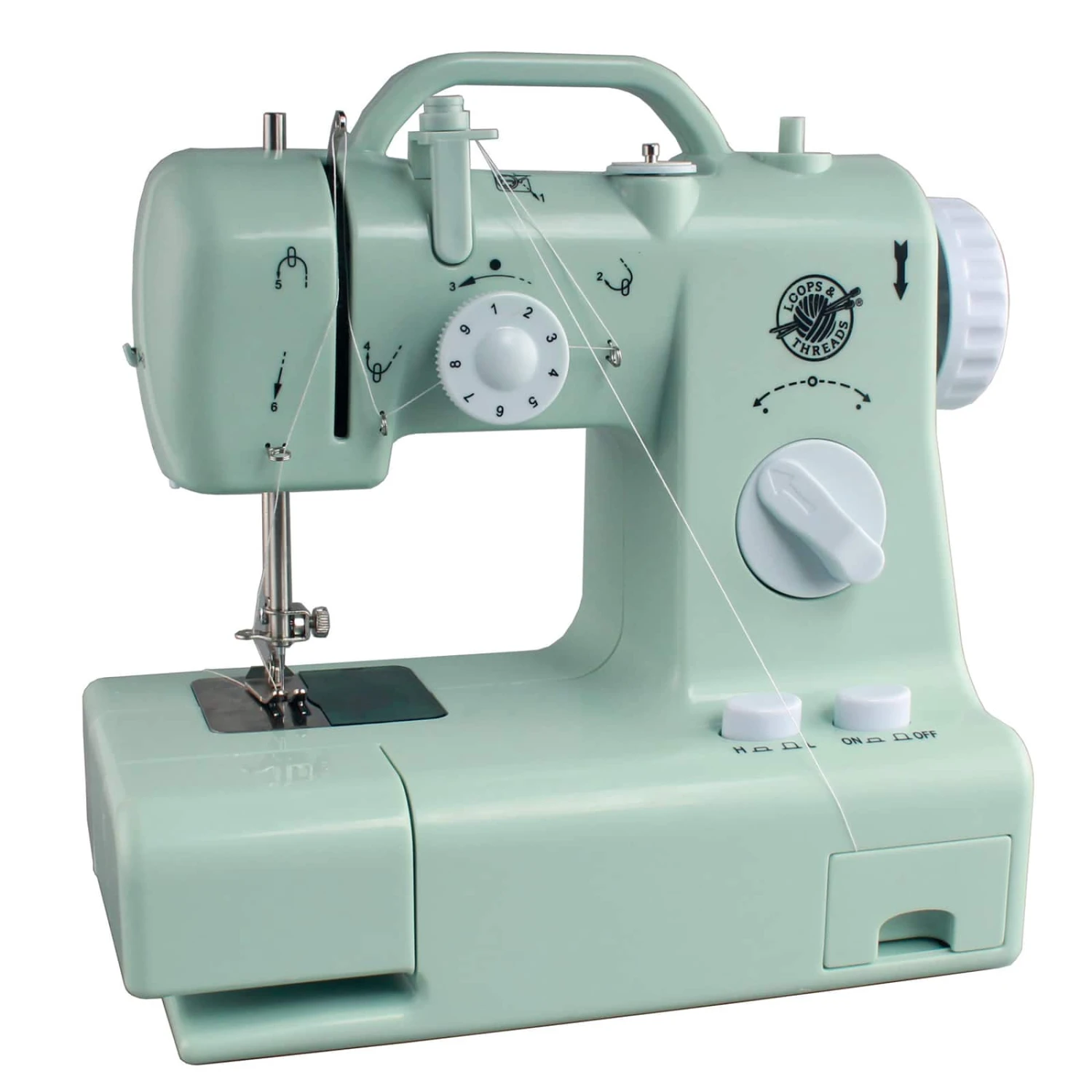 Mint Green Desktop Sewing Machine By Loops & Threads™ 1 Mint Green Desktop Sewing Machine By Loops & Threads™