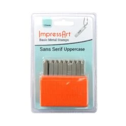 ImpressArt® Basic Metal Stamps, Sans Serif Uppercase Letters