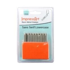 ImpressArt® Basic Metal Stamps, Sans Serif Lowercase Letters