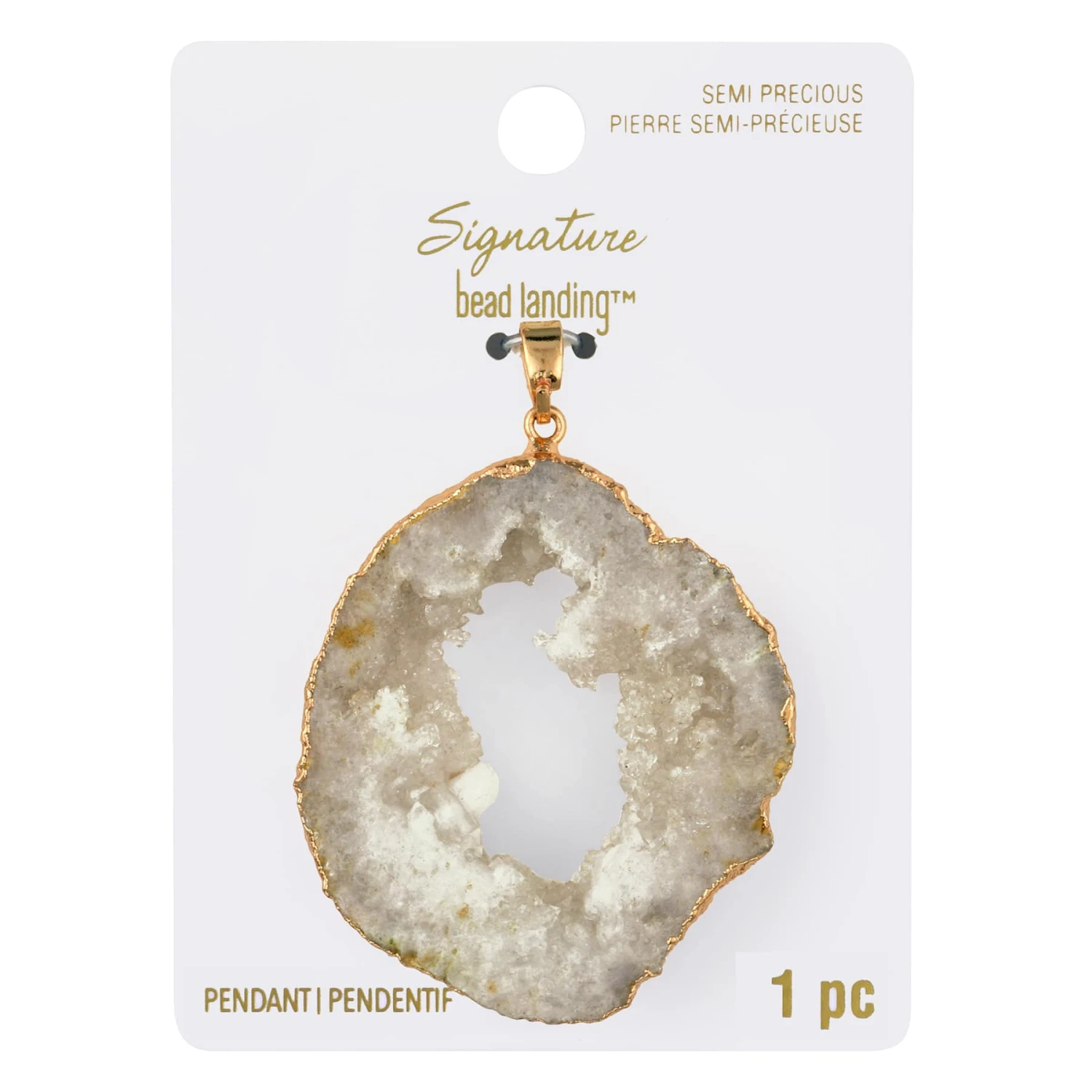 Signature Color Shop White Druzy Quartz Pendant By Bead Landing™ 3 Signature Color Shop White Druzy Quartz Pendant By Bead Landing™ - Image 3