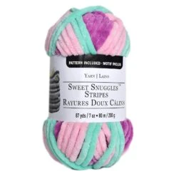 18 Pack: Sweet Snuggles™ Stripes Yarn By Loops & Threads®