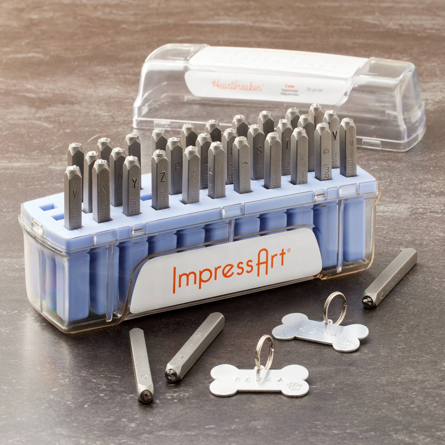 ImpressArt® Heartbreaker™ Uppercase Letter Stamp Set 2 ImpressArt® Heartbreaker™ Uppercase Letter Stamp Set - Image 2