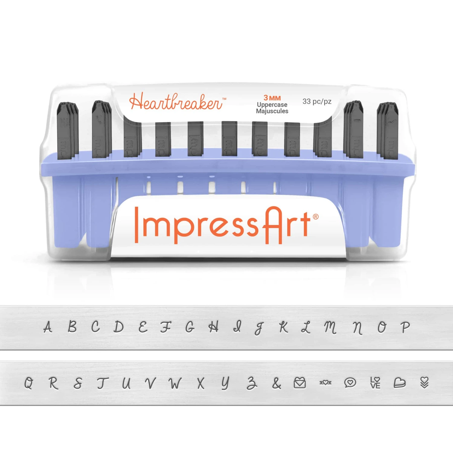 ImpressArt® Heartbreaker™ Uppercase Letter Stamp Set 3 ImpressArt® Heartbreaker™ Uppercase Letter Stamp Set - Image 3