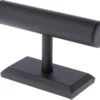 Plymor Black Faux Leather T-Bar Bracelet Display Stand, 7.5" W X 5" H