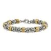 Gem And Harmony Mens Stainless Steel Bracelet (8.25 Inches)