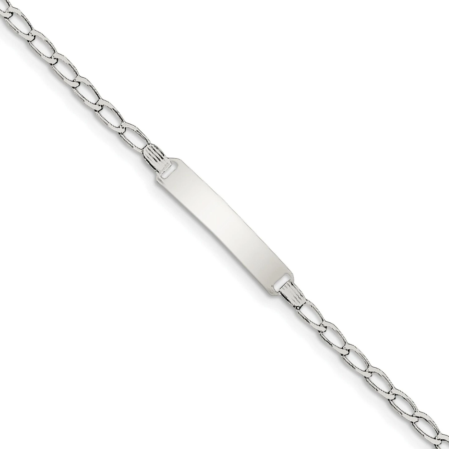 Sterling Silver Fancy Link ID Bracelet 6" QID30-6 1 Sterling Silver Fancy Link ID Bracelet 6" QID30-6