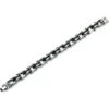 Stainless Steel Black Plated Mens Bracelet 8.75"