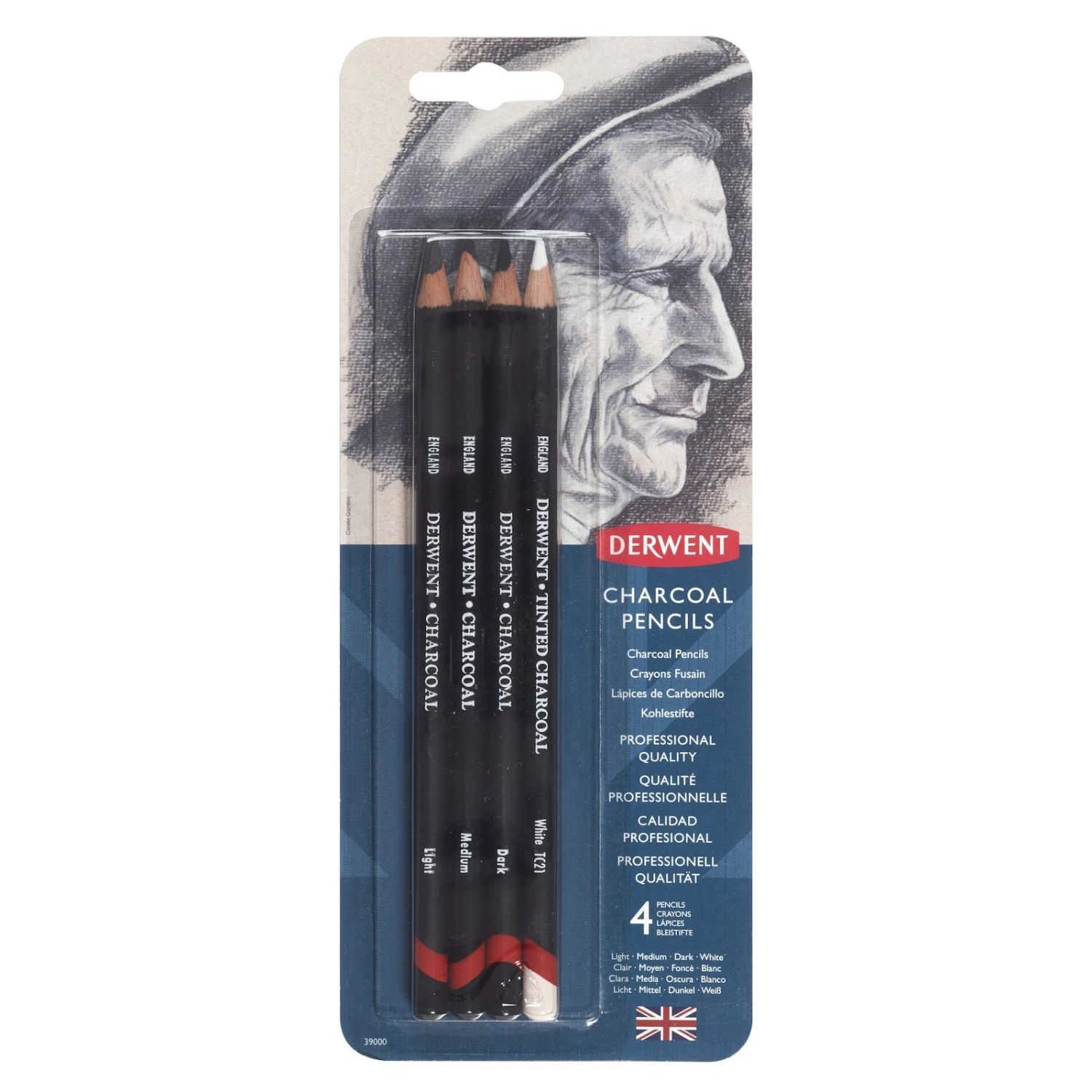 Derwent® Charcoal 4 Pencil Set 1 Derwent® Charcoal 4 Pencil Set