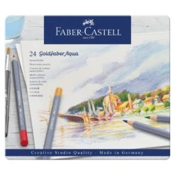 Faber-Castell® Goldfaber Aqua 24 Color Watercolor Pencil Tin Set