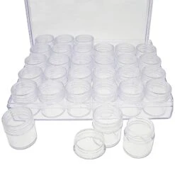 The Beadsmith® 6.5'' X 5.5'' X 1'' Clear Storage Box With Jars