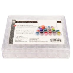 The Beadsmith® 6.5'' X 5.5'' X 1'' Clear Storage Box With Jars -Handmade Supplies Store D289873S 3