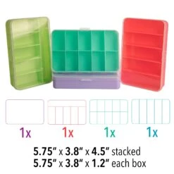 The Beadsmith® Stackable 4 Box Organizer -Handmade Supplies Store D289901S 4