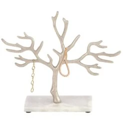 CosmoLiving By Cosmopolitan 10" Silver Tree Jewelry Stand