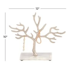 CosmoLiving By Cosmopolitan 10" Silver Tree Jewelry Stand -Handmade Supplies Store D365552S 8