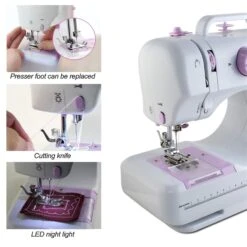 NEX™ Lavender Purple Modern Crafting Sewing Machine With 12 Built-In Stitches -Handmade Supplies Store D446223S 3
