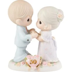 Precious Moments We Share A Love Forever Young 50th Anniversary Bisque Porcelain Figurine