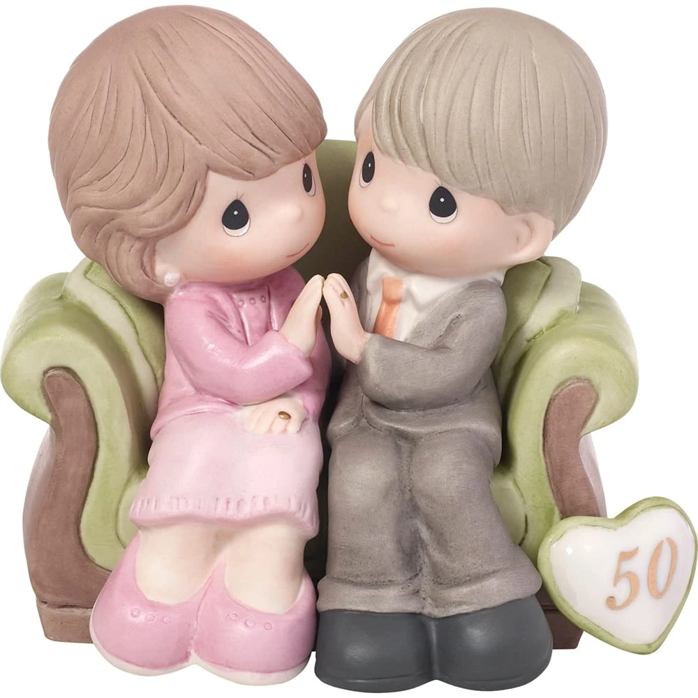 Precious Moments Through The Years 50th Anniversary Bisque Porcelain Figurine 1 Precious Moments Through The Years 50th Anniversary Bisque Porcelain Figurine