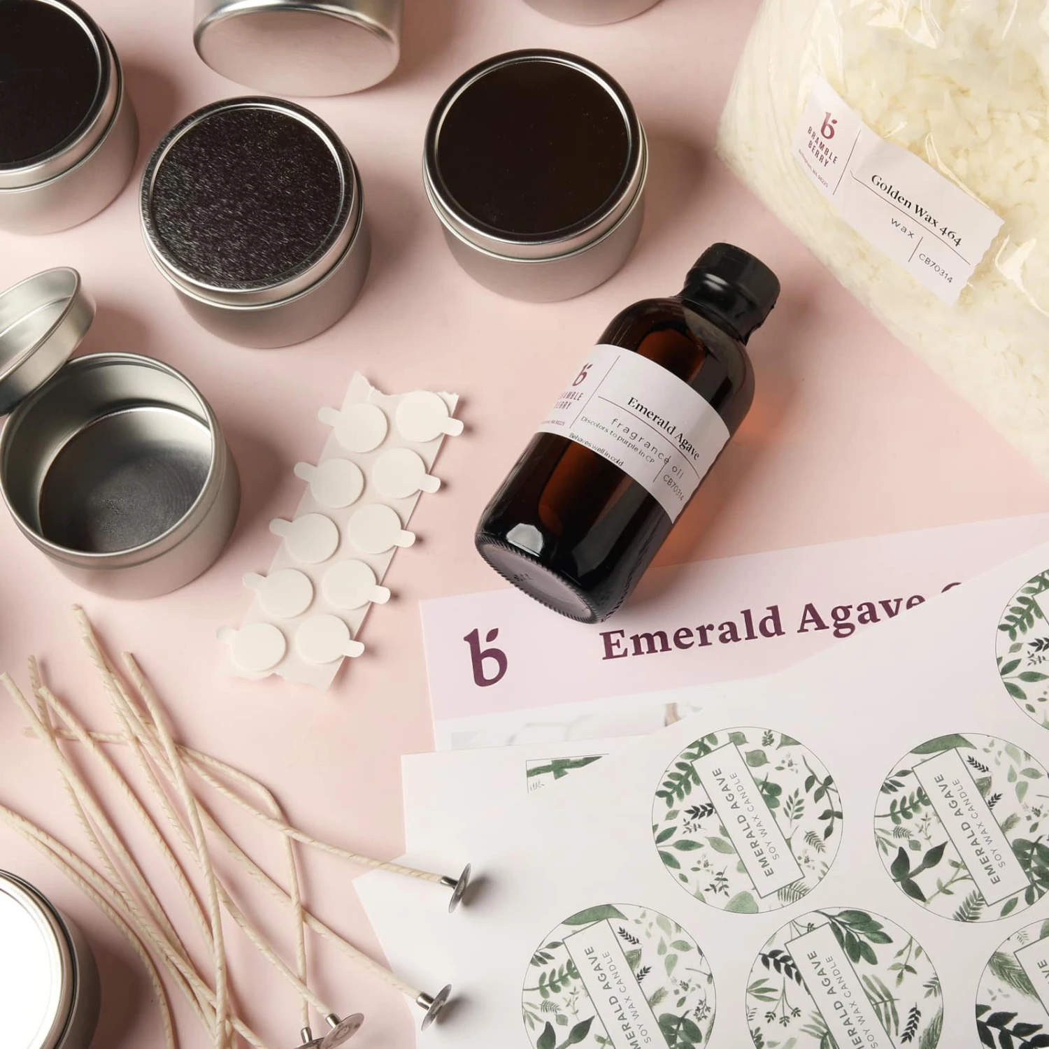 Bramble Berry Emerald Agave Candle Kit 1 Bramble Berry Emerald Agave Candle Kit