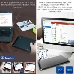 XPPen 8" X 5" Star 05 Wireless Graphics Drawing Tablet -Handmade Supplies Store D717388S 8