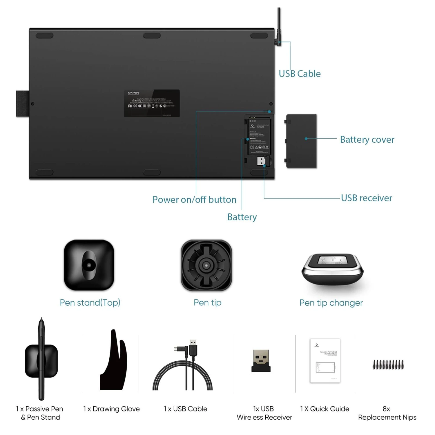 XPPen 10" X 6" Star 06 Wireless Graphics Drawing Tablet 2 XPPen 10" X 6" Star 06 Wireless Graphics Drawing Tablet - Image 2